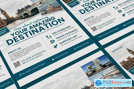 Travel A5 Business Flyer DL Rackcard Flyer and Poster PSD Templates