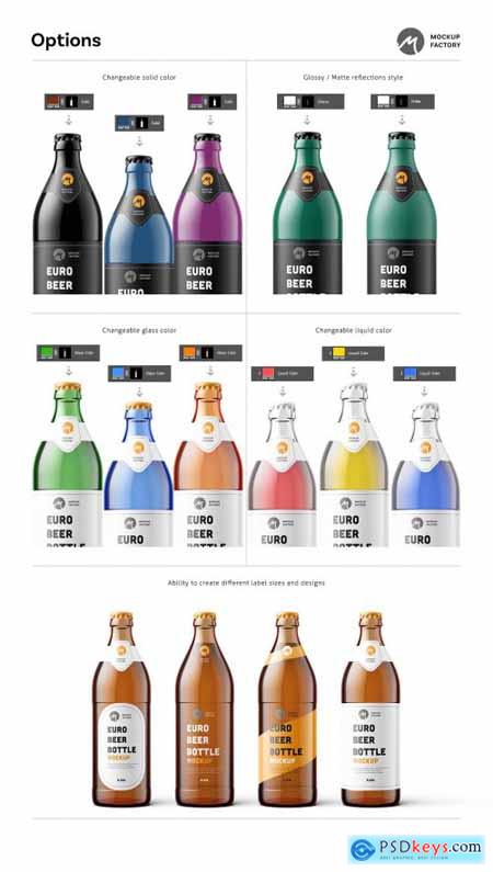 Euro Beer Bottle Mockup 4419500