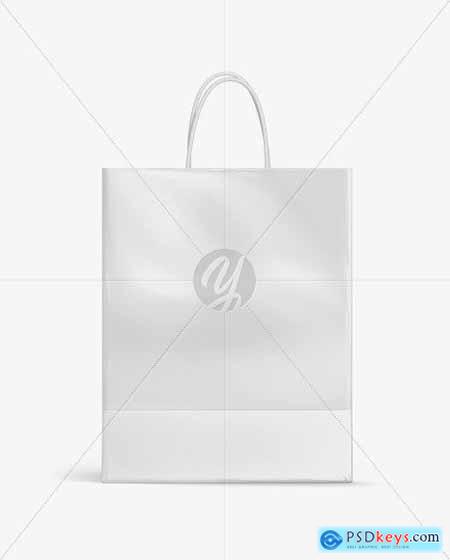Glossy Shopping Bag w- Rope Handles Mockup 53761