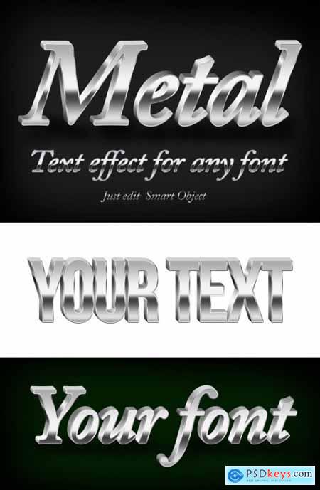 3D Metallic Text Effect Mockup 316244581