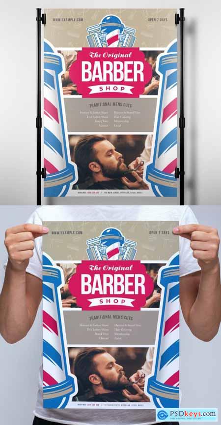 Barber Shop Poster Banner Flyer Layout 315968708