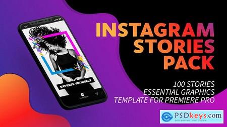 Videohive 100 Instagram Stories Essential Graphics Mogrt 23331202