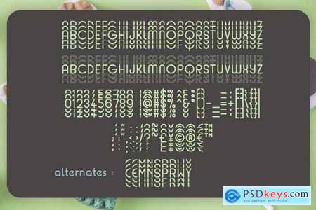Mint Round - Stacked - Mirrored Font 4445630