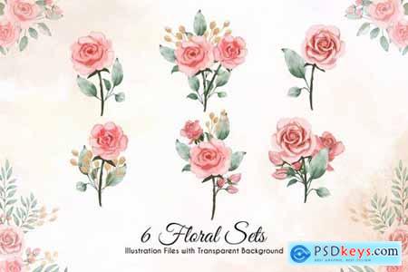 Watercolor Floral Illustrations Pack