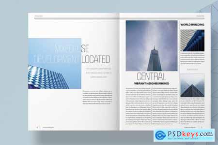 Blue Architecture Magazine Layout 4493081