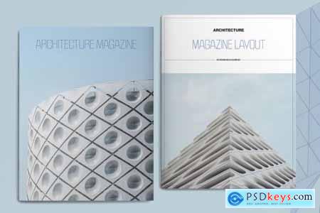 Blue Architecture Magazine Layout 4493081