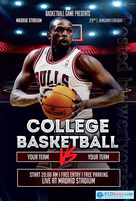 College Basketball - Premium flyer psd template