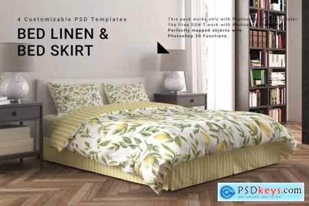 Bed Linen with Tailored Bed Skirt 3950962