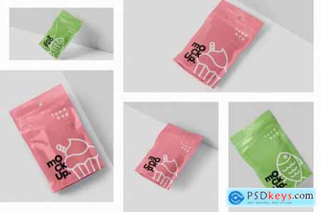 Foil Paper Stand Up Packaging Pouch Mockups