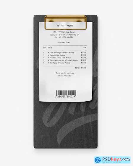 Download Wooden Clipboard w- Receipt Mockup 54604 » Free Download Photoshop Vector Stock image Via ...