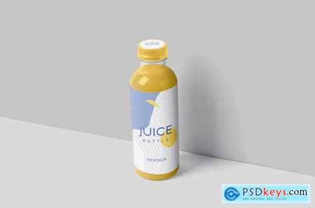 Transparent Plastic Juice Bottle Mockups