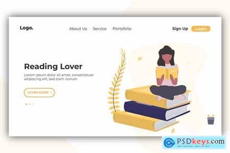 Reader Lover- Banner & Landing Page
