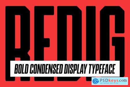 Redig - Bold condensed display font 4496036