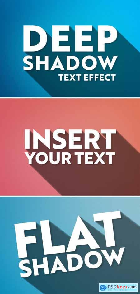 Long Shadow Text Effect Mockup 318694376