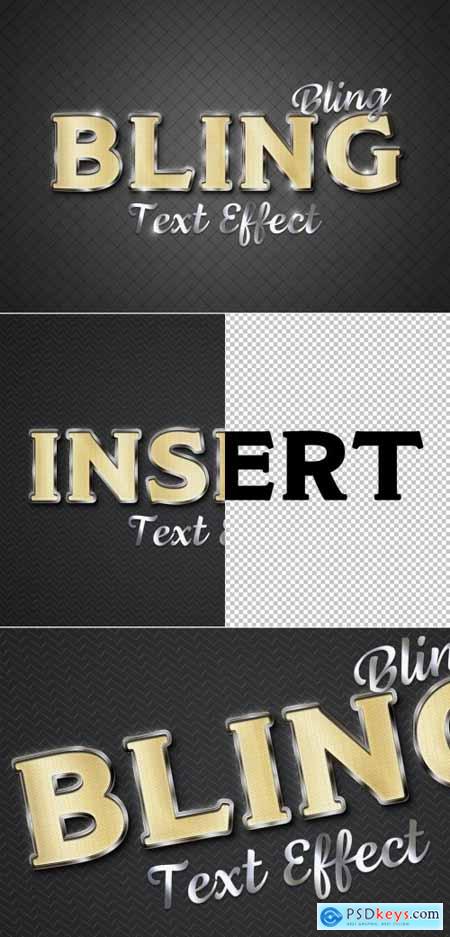 Silver and Gold Text Effect Mockup 318694120