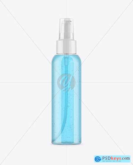 Clear Cosmetic Bottle with Gel Mockup 54670