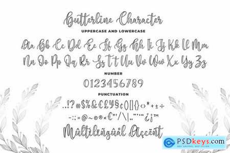 Butterline - Modern Script Font