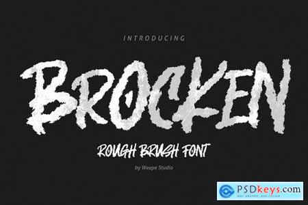 Brocken - Caps Rough Font