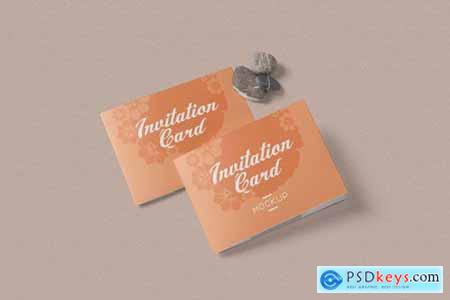 Landscape Bi-Fold Invitation Card Mockups