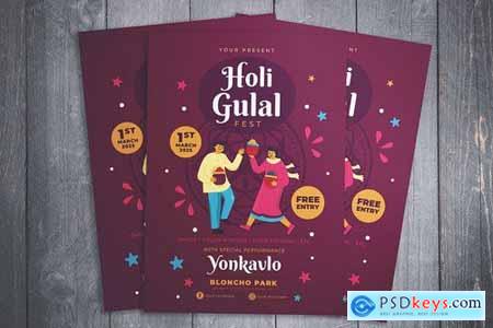 Holi Gulal Fest Flyer