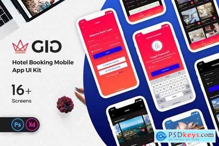GiG Hotel Booking Mobile App UI Kit