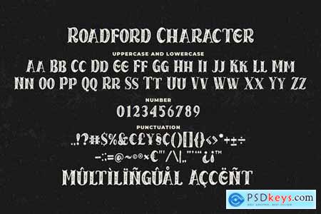 Roadford Rought - Rustic Serif Font