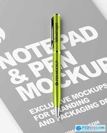 Notepad & Pen Mockup 55066