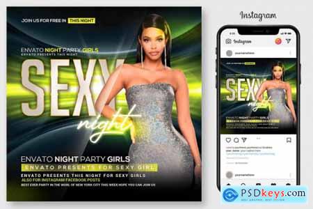 Glow Party Flyer Template 4519260