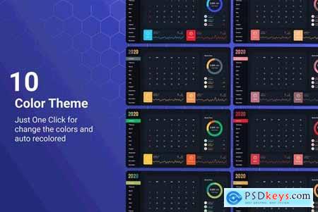 Rosnat  2020 PowerPoint Calendar Template