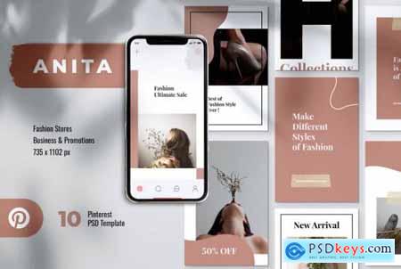 ANITA Fashion Business Pinterest Template