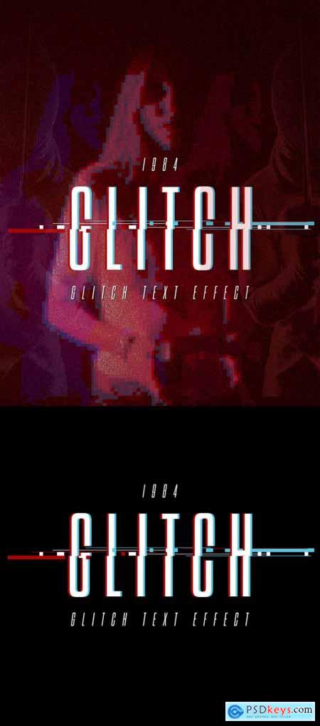 Glitch Text Effect Mockup 320458638
