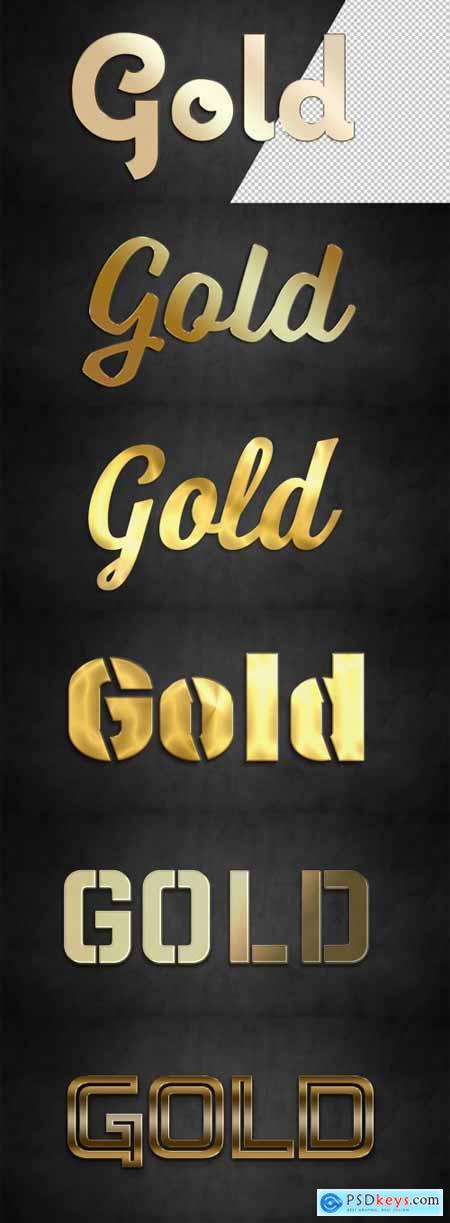 Gold Text Effect Mockup Collection 320831725