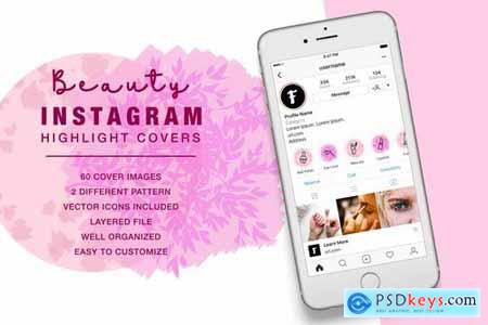 Beauty Instagram Highlight Cover Pink