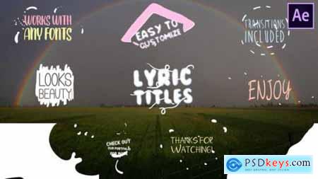 Cartoon Lyric Title After Effects 24535576