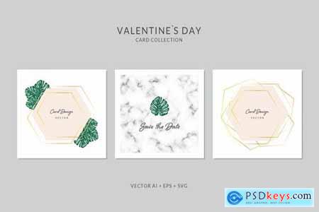 Valentines Day Card Vector Set