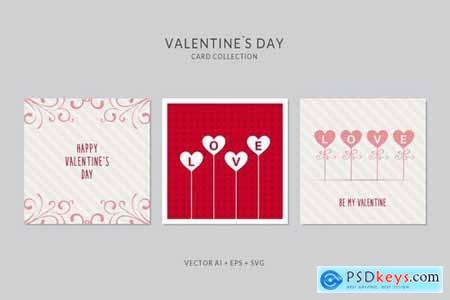 Valentines Day Card Vector Set