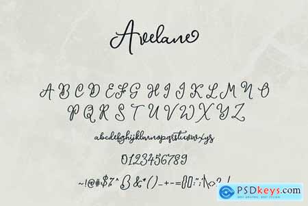 Avelane Script Font 4453749