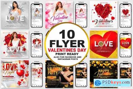 10 Valentines Day Flyers Bundle 4547928
