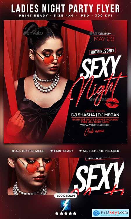 Ladies Night Party Flyer 25606440