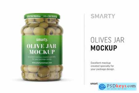 Olives jar mockup 4405359