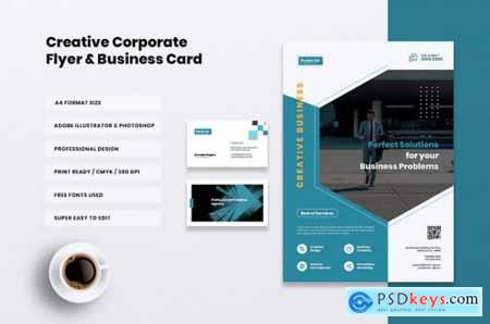POWER UP Creative Agency Flyer & Business Card