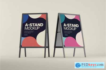 Advertising A-Stand Mockup Set 4430491