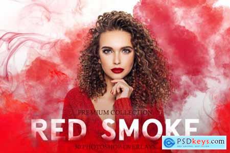 Red Smoke Photoshop Overlays 3894299