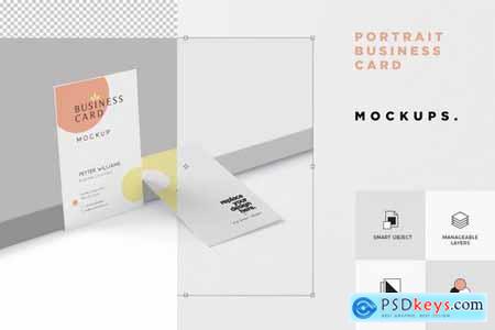 Portrait Business Card Mockups
