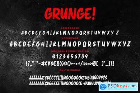 Grunge! Bold Brush Typeface