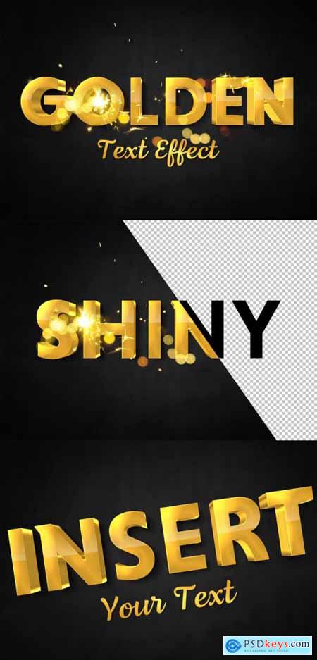 3D Gold Text Effect with Spark Elements 322108663