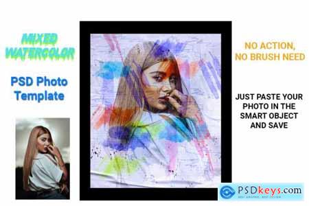 Mixed Watercolor Photo Template 4537993