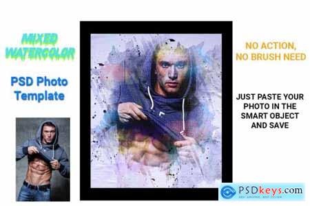Mixed Watercolor Photo Template 4537993