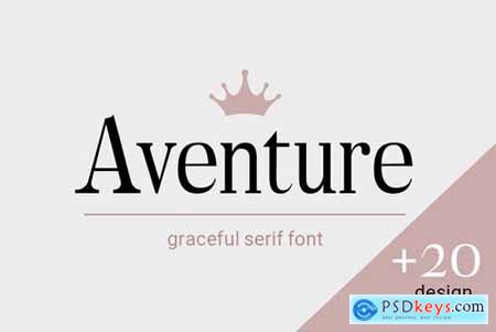 Aventure graceful serif font 4569329