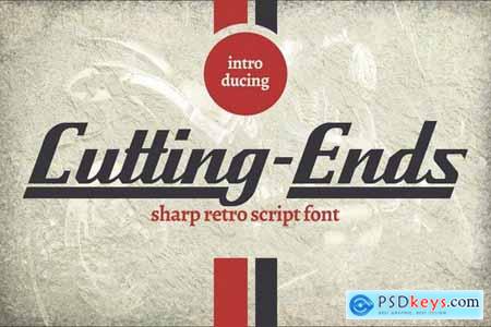 Cutting-Ends Retro Script Font